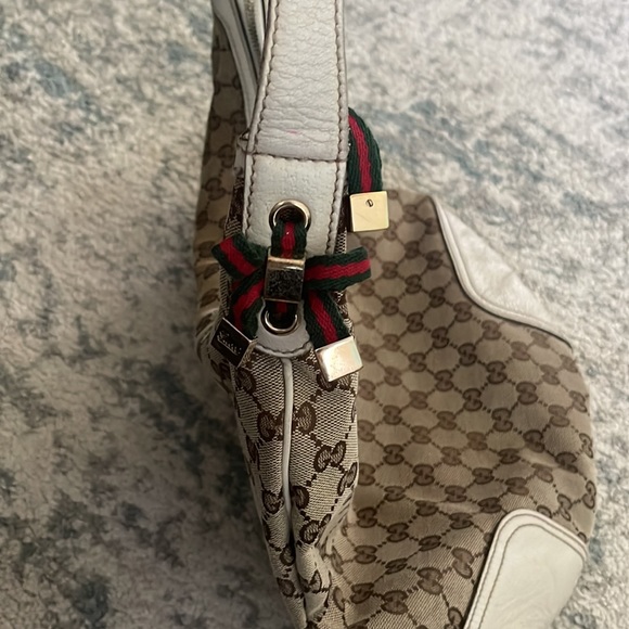 GUCCI Sherry Princy GG Pattern Shoulder Bag Canvas Leather Brown Italy - Picture 9 of 17